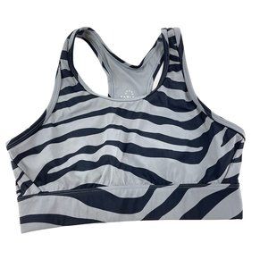 Varley Gray Black Animal Print Workout Bra Top Sz L